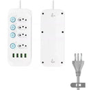 Extensão Elétrica 4 Tomadas 4 USB cabo 2m
