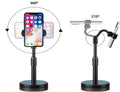 Suporte Para Celular De Mesa Tripé Com Braço Articulado 360º Altura Ajustável