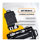 Kit Ferramentas 115 Peças Jogo Mini Chaves Precisão Multiuso Celular Notebook Tablet