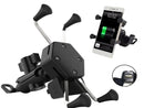 Suporte De celular para Moto Motocicleta com Carregador Usb Gps Articulado Pinca Aranha Aluminio