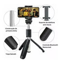 Bastão Tripé Mini 360º Pau De Selfie Bluetooth 3em 1 Celular