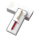 DARB-Luxo RollerBall Pen para Escrever, chapeamento de ouro 24K, alta qualidade Metal Pen, escritório do negócio presente