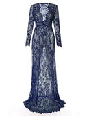 Vestido de maternidade maxi com laço
