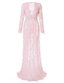 Vestido de maternidade maxi com laço