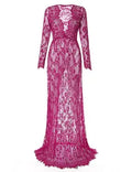 Vestido de maternidade maxi com laço