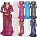 Vestido de maternidade maxi com laço