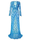 Vestido de maternidade maxi com laço