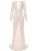 Vestido de maternidade maxi com laço