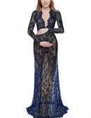Vestido de maternidade maxi com laço