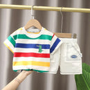 Camiseta shorts verão algodão manga curta