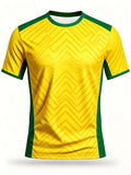 Camisas de Futebol Masculinas Clássicas do Brasil 2026 - Novas Camisetas Esportivas Casuais de Manga Curta com Gola O para Homens
