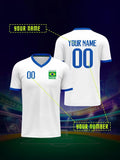 Camisa de futebol dos homens esportes t camisas cinco estrelas brasil gráfico tshirt moda masculina feminina manga curta crianças camisetas topos
