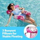 Cadeira inflável para piscina, espreguiçadeira flutuante para piscina, dobrável, reclinável, resistente, flutuadores para adultos