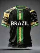 Camisas de Futebol Masculinas Clássicas do Brasil 2026 - Novas Camisetas Esportivas Casuais de Manga Curta com Gola O para Homens