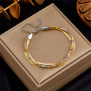 DIEYURO-Pulseira de aço inoxidável grosso para mulheres, cor dourada, coração, borboleta, alta qualidade Jóias de pulso para meninas, presentes de festa