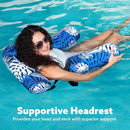 Cadeira inflável para piscina, espreguiçadeira flutuante para piscina, dobrável, reclinável, resistente, flutuadores para adultos