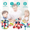 Conjunto magnético blocos de construção bolas e raspas brinquedo magnético para crianças brinquedos educativos montessori