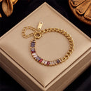 DIEYURO-Pulseira de aço inoxidável grosso para mulheres, cor dourada, coração, borboleta, alta qualidade Jóias de pulso para meninas, presentes de festa