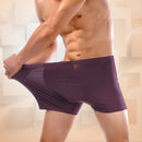 5 pçs/lote qualidade superior boxers de bambu cueca masculina caixa mais tamanho grande xl -- 6xl frete grátis