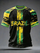 Camisas de Futebol Masculinas Clássicas do Brasil 2026 - Novas Camisetas Esportivas Casuais de Manga Curta com Gola O para Homens