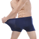 5 pçs/lote qualidade superior boxers de bambu cueca masculina caixa mais tamanho grande xl -- 6xl frete grátis