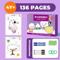 Montessori desenho brinquedo para crianças, treinamento controle caneta, cor forma, matemática Match Game Set, atividades de aprendizagem da criança, brinquedo educativo