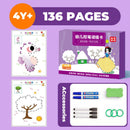 Montessori desenho brinquedo para crianças, treinamento controle caneta, cor forma, matemática Match Game Set, atividades de aprendizagem da criança, brinquedo educativo