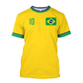 Camisa de Futebol Brasil 2026 Nova, Camiseta da Seleção Brasileira, Gola Redonda, Oversized, Casual, Streetwear, Moda Masculina