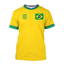 Camisa de Futebol Brasil 2026 Nova, Camiseta da Seleção Brasileira, Gola Redonda, Oversized, Casual, Streetwear, Moda Masculina