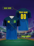 Camisa de futebol dos homens esportes t camisas cinco estrelas brasil gráfico tshirt moda masculina feminina manga curta crianças camisetas topos
