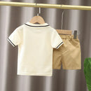 Camiseta shorts verão algodão manga curta