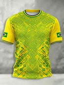 Camisas de Futebol Masculinas Clássicas do Brasil 2026 - Novas Camisetas Esportivas Casuais de Manga Curta com Gola O para Homens