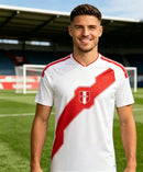 Camisa de Futebol da Seleção Peruana Copa 2026 com Estampa 3D para o Verão - Camiseta Esportiva Familiar para Atividades ao Ar Livre