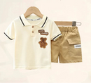 Camiseta shorts verão algodão manga curta