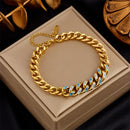 DIEYURO-Pulseira de aço inoxidável grosso para mulheres, cor dourada, coração, borboleta, alta qualidade Jóias de pulso para meninas, presentes de festa