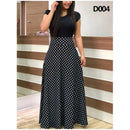 Vestido longo de festa feminino primavera outono estampado floral