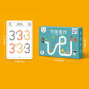 Montessori desenho brinquedo para crianças, treinamento controle caneta, cor forma, matemática Match Game Set, atividades de aprendizagem da criança, brinquedo educativo