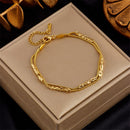 DIEYURO-Pulseira de aço inoxidável grosso para mulheres, cor dourada, coração, borboleta, alta qualidade Jóias de pulso para meninas, presentes de festa