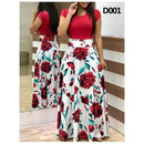 Vestido longo de festa feminino primavera outono estampado floral