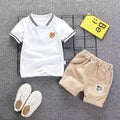 Camiseta shorts verão algodão manga curta