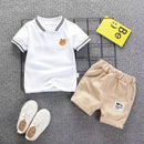 Camiseta shorts verão algodão manga curta