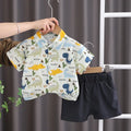 Camiseta shorts verão algodão manga curta