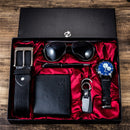 6 em 1 Kit, Relógio, Óculos, Caneta, Chaveiro, Cinto, Bolsa