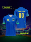 Camisa de futebol dos homens esportes t camisas cinco estrelas brasil gráfico tshirt moda masculina feminina manga curta crianças camisetas topos