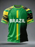 Camisas de Futebol Masculinas Clássicas do Brasil 2026 - Novas Camisetas Esportivas Casuais de Manga Curta com Gola O para Homens