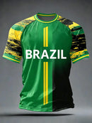 Camisas de Futebol Masculinas Clássicas do Brasil 2026 - Novas Camisetas Esportivas Casuais de Manga Curta com Gola O para Homens
