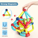 Conjunto magnético blocos de construção bolas e raspas brinquedo magnético para crianças brinquedos educativos montessori