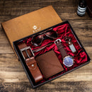 6 em 1 Kit, Relógio, Óculos, Caneta, Chaveiro, Cinto, Bolsa