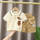 Camiseta shorts verão algodão manga curta