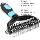 Escova Profissional animal de estimação desmancha escova 2 face dematting cão pente gato escova ancinho filhote de cachorro grooming ferramentas undercoat derramamento de cabelo voador